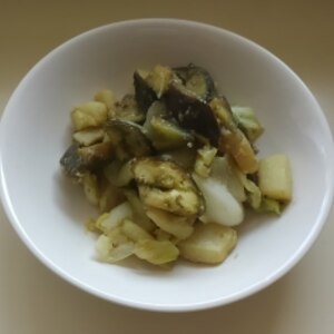 イカと野菜の味噌炒め